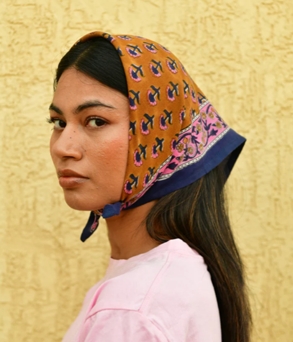 Petit foulard Séléné Fauve
