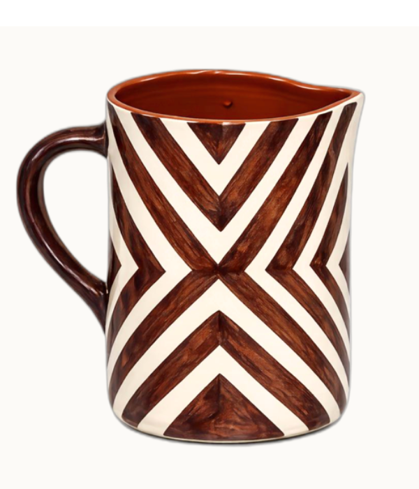 Carafe à rayures chocolat - en précommande - expédition début octobre :)