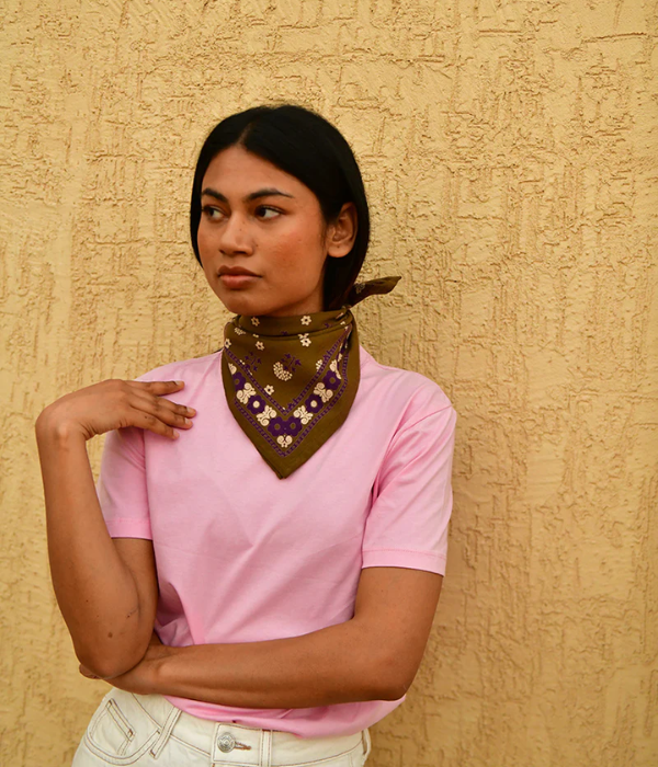 Petit foulard Anastase Olive