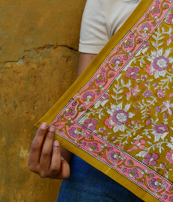 Grand foulard Calypso Caramel