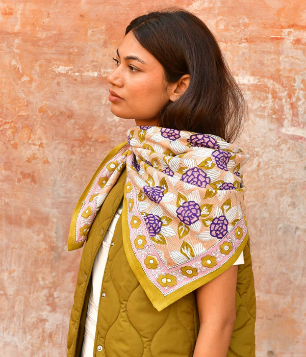 Grand foulard Pénélope Myrtille