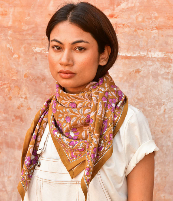 Grand foulard 115 Caramel