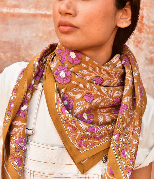 Grand foulard 115 Caramel