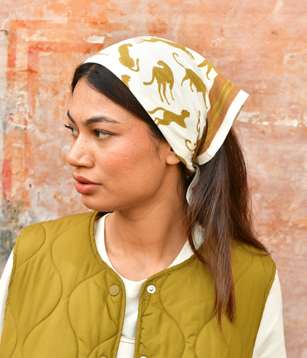 Petit foulard Fauve Noisette