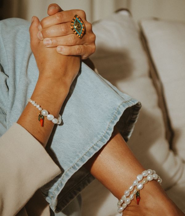 Bracelet asymétrique pimiento