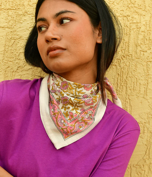 Petit foulard Calypso écru