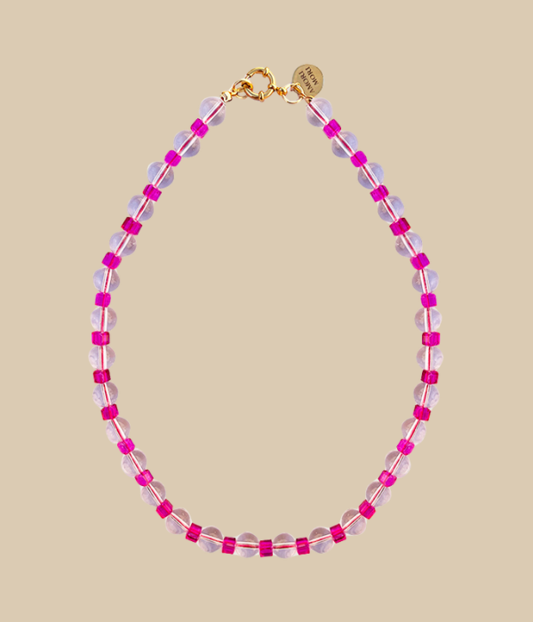 Collier cristal rose