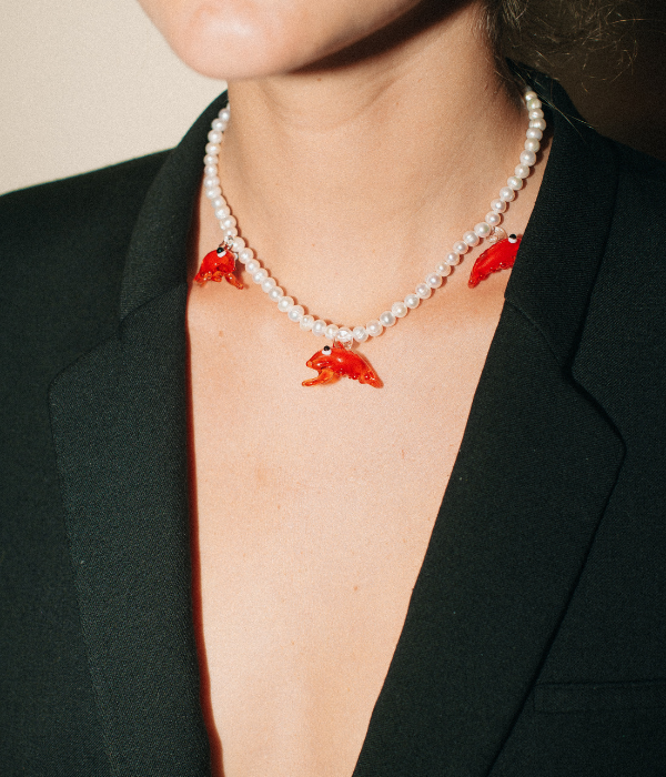 Collier trois langoustes