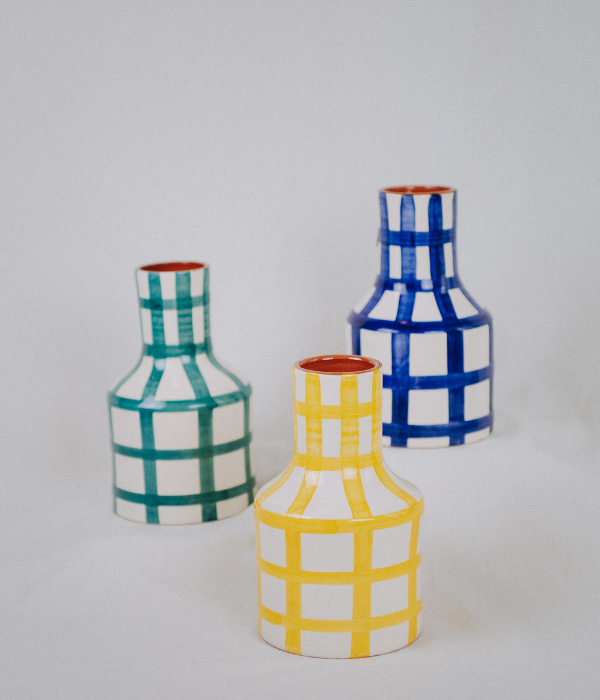 Vase girafe damier