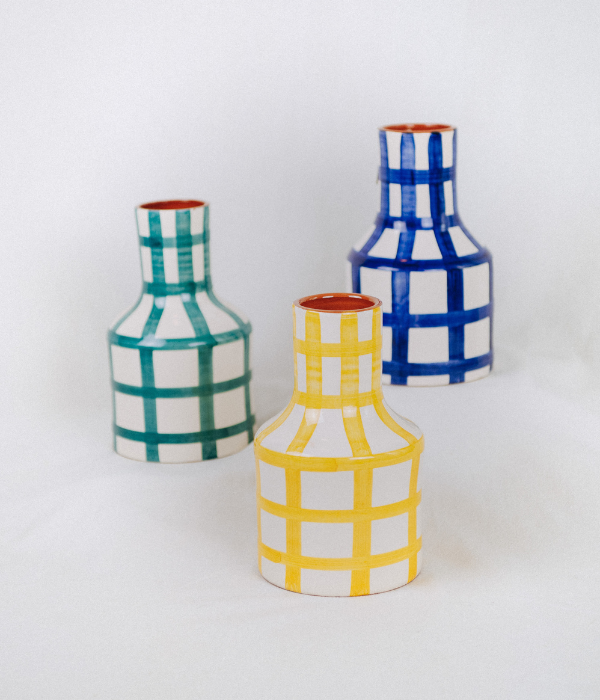 Vase girafe damier