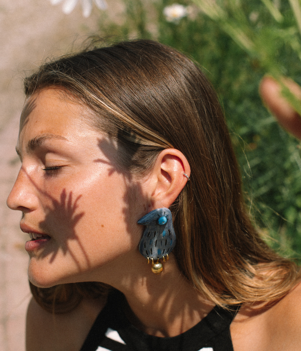 Boucles D'oreilles Pendantes Fantaisie Argentées - Fermoir Clip, Acier Inoxydable - Occasion