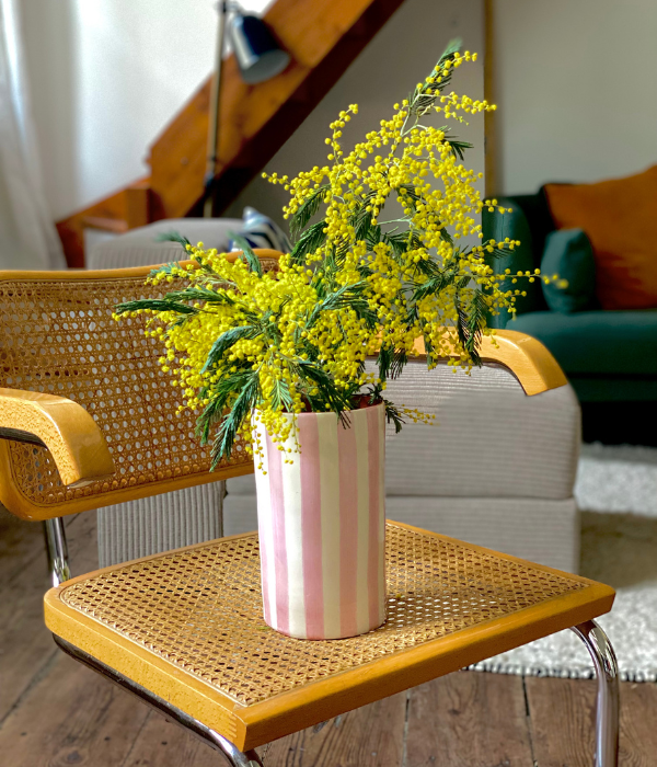 Bold stripe regular vase