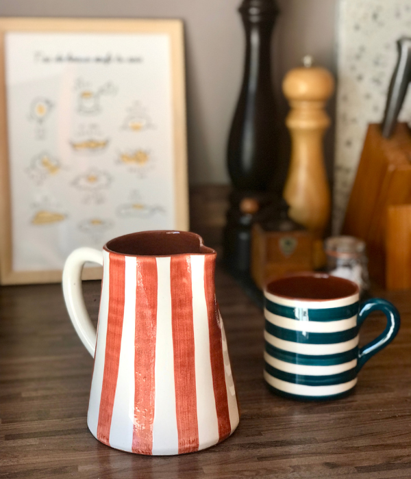 Carafe à rayures
