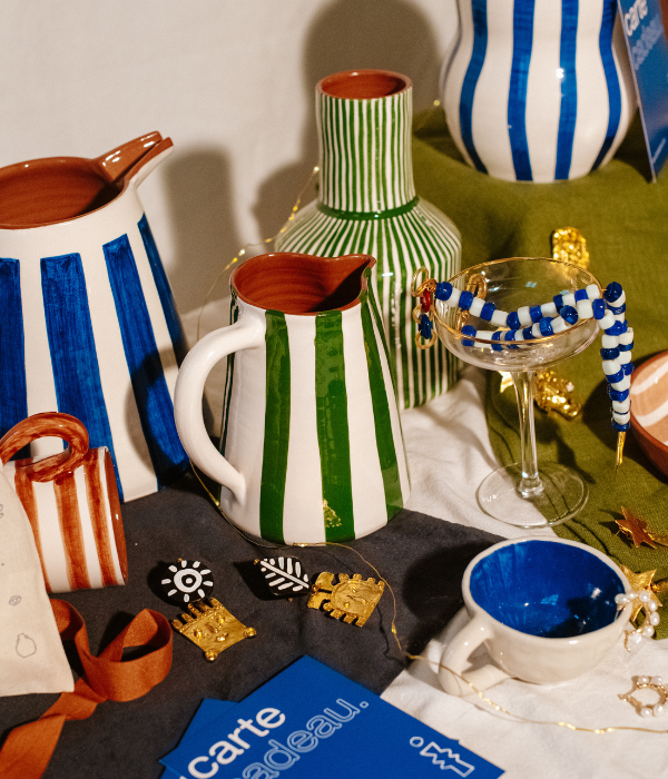 Carafe à rayures
