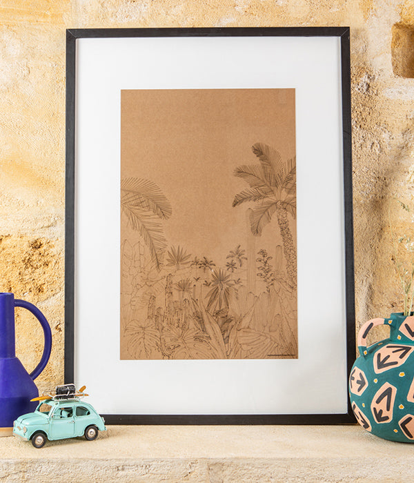 Gravure sur carton La Jungle