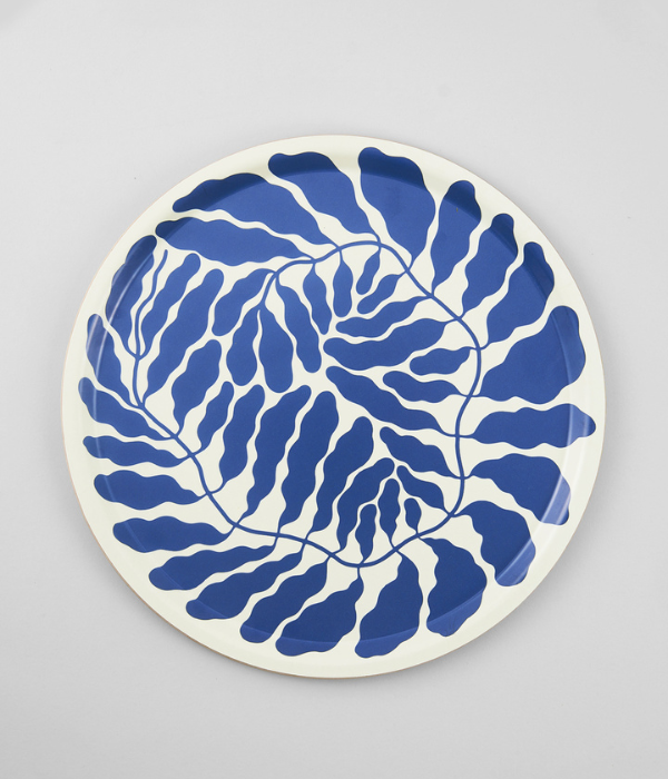 Plateau feuilles circulaire