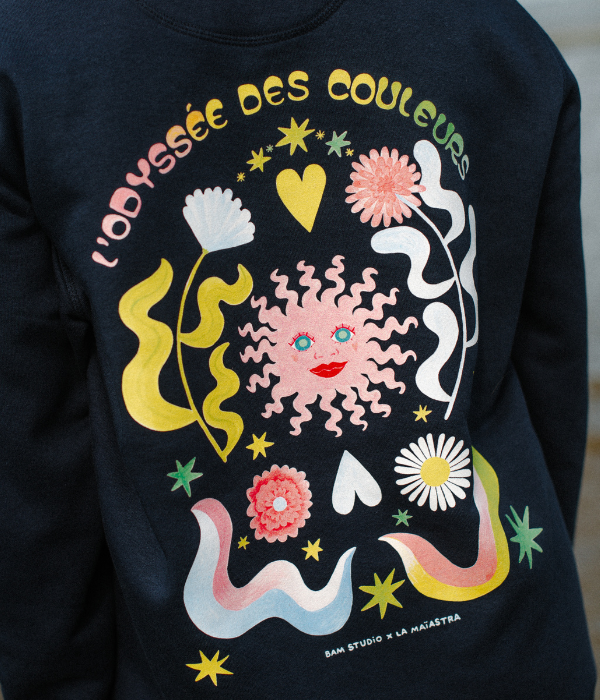 Sweat collab La Maïastra x Bam Studio