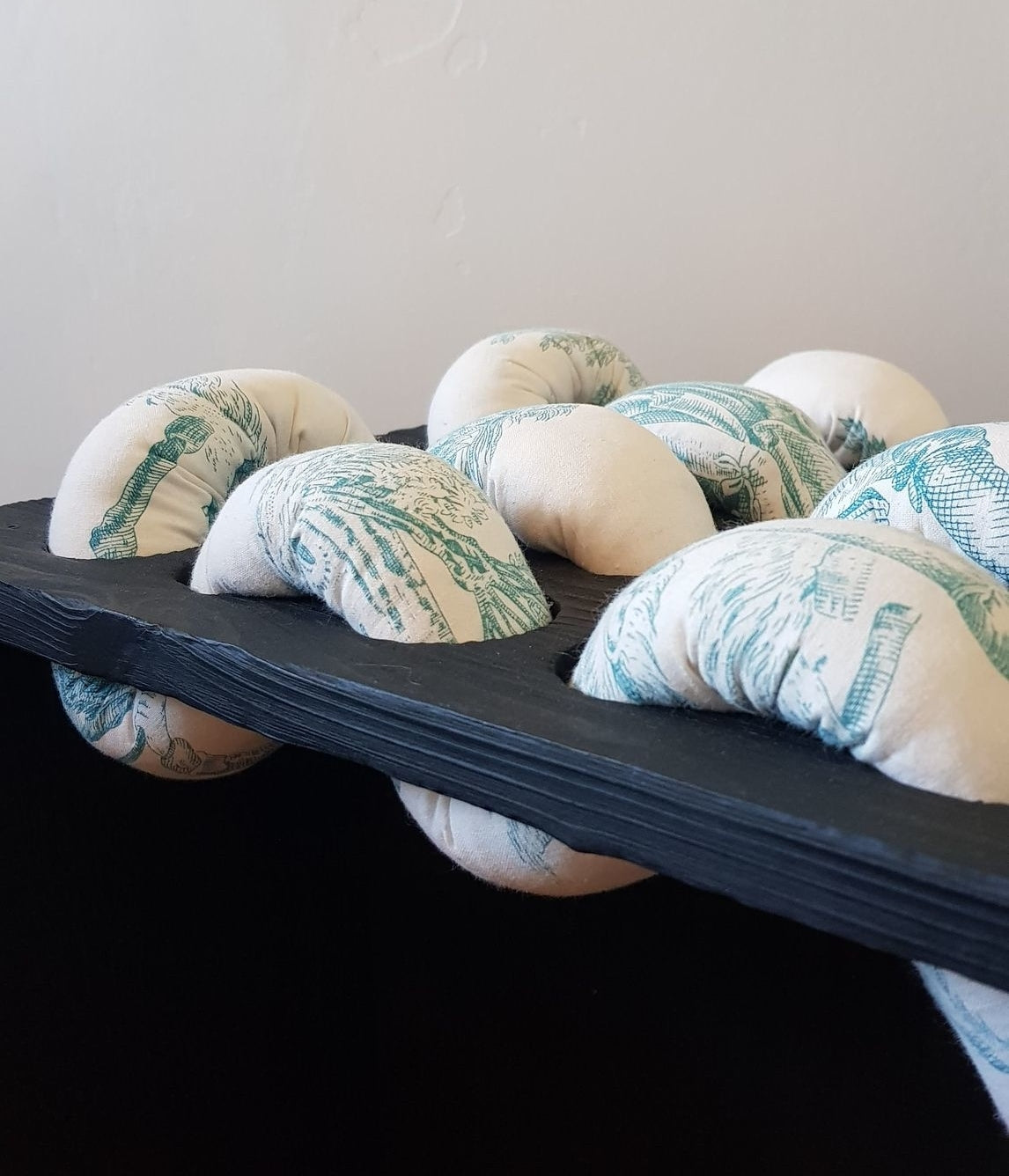 Tabouret Papou Toile de Jouy