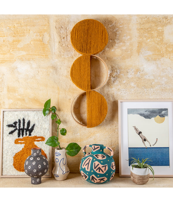 Vase Barra (vert, pêche, noir)