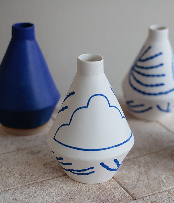 Vase diamant nuage & coraux