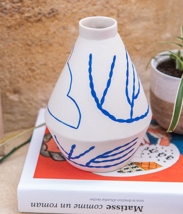 Vase diamant nuage & coraux