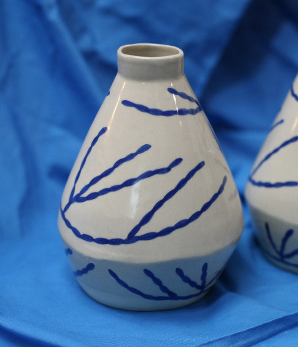 Vase diamant et coraux