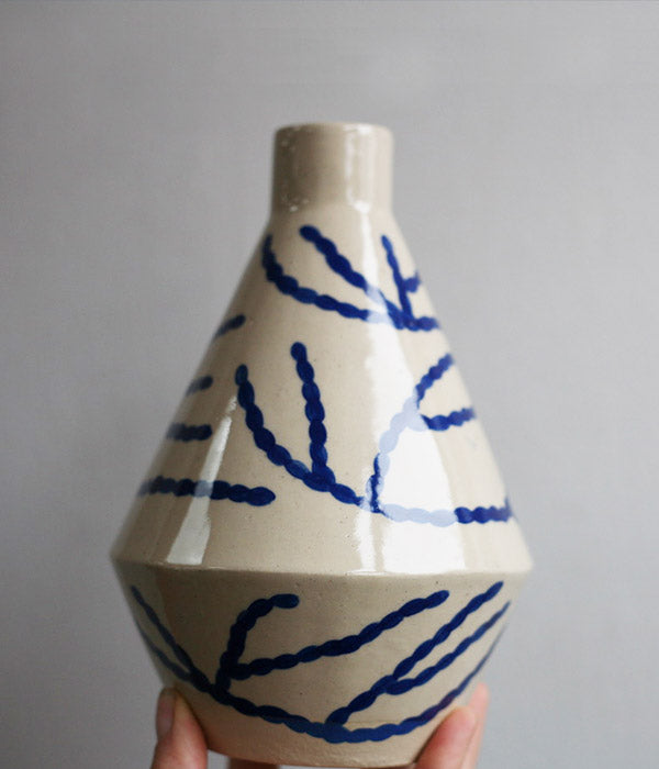 Vase diamant et coraux