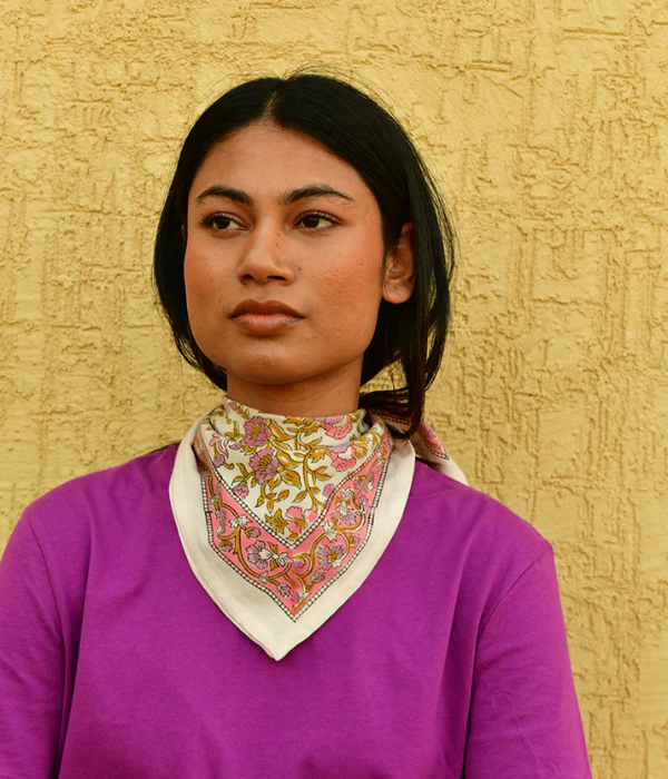 Petit foulard Calypso écru