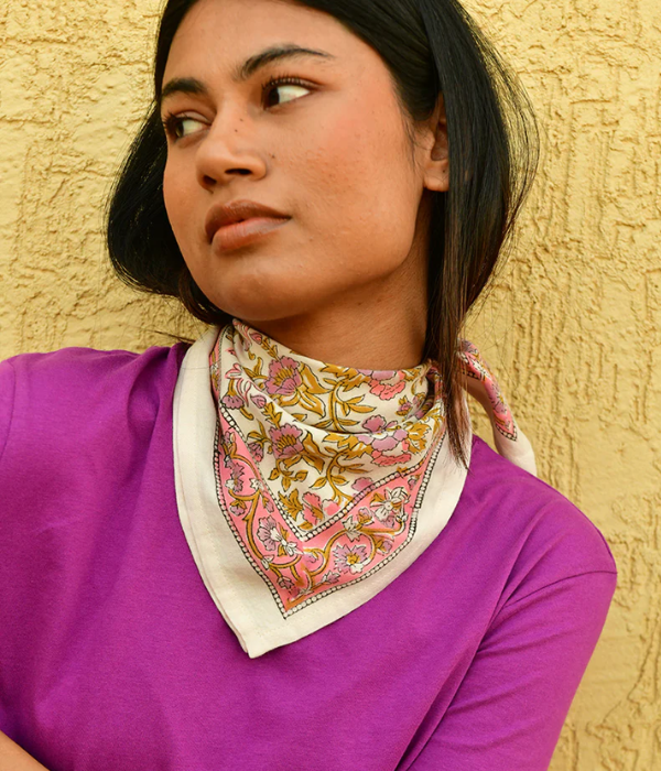 Petit foulard Calypso écru