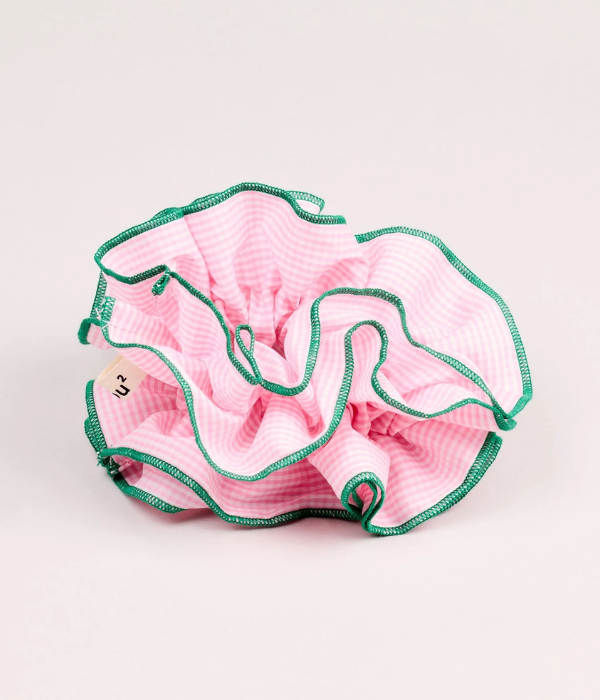 Maxi chouchou vichy rose et vert