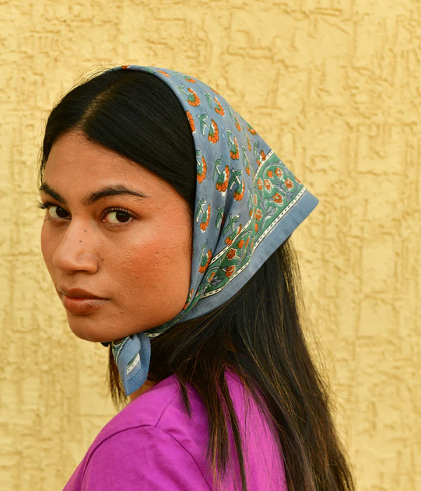 Petit foulard Séléné Bleu