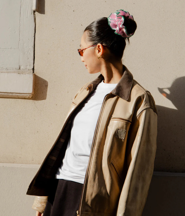 Maxi chouchou vichy rose et vert