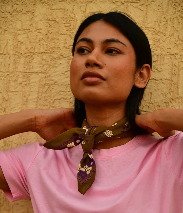 Petit foulard Anastase Olive