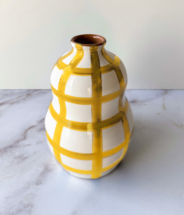 Vase gourde grid