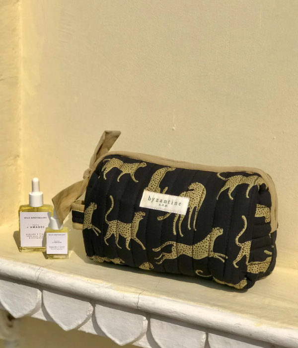 Petite trousse de toilette Fauve noire