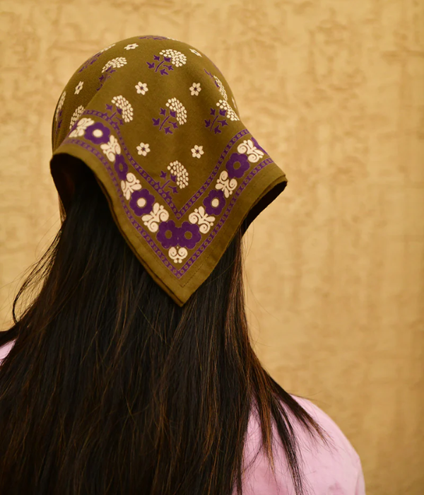 Petit foulard Anastase Olive