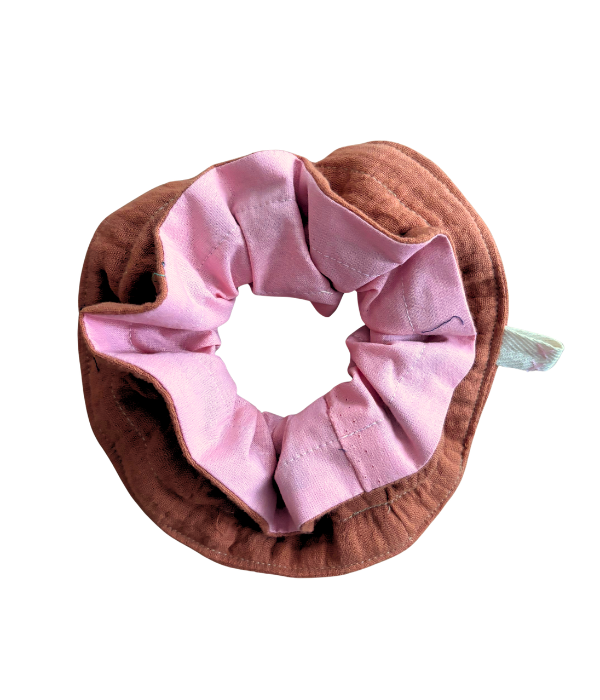 Chouchou oversized terracotta & rose