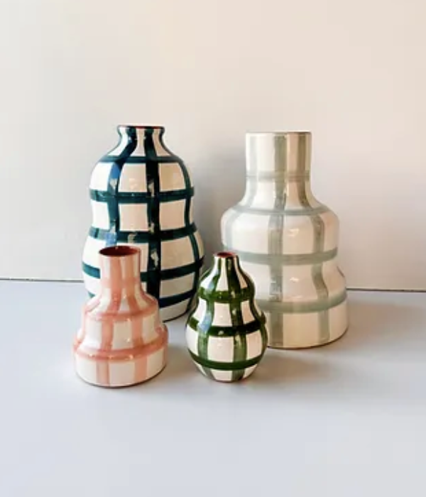 Vase gourde grid