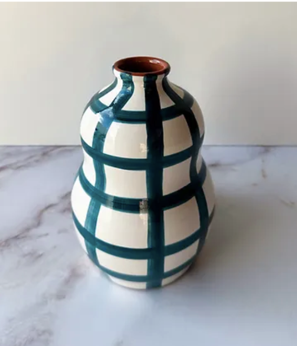 Vase gourde grid