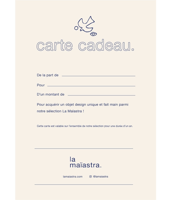Carte cadeau La Maïastra