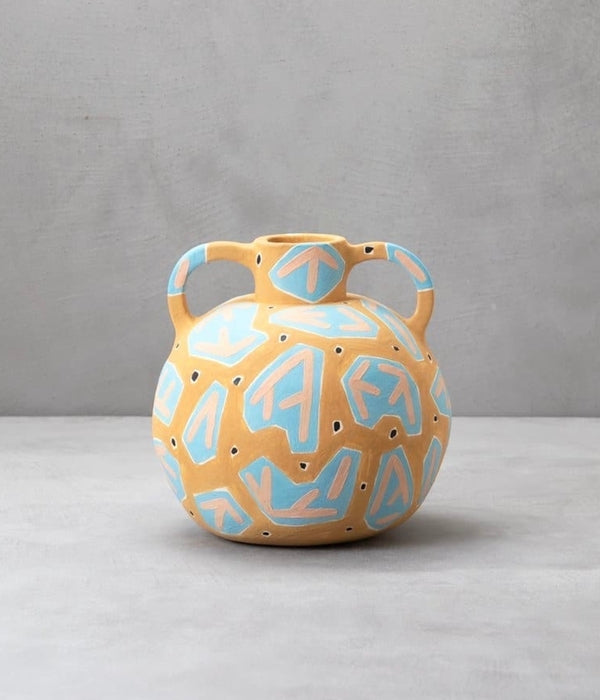 Vase Barra (jaune, bleu, pêche)